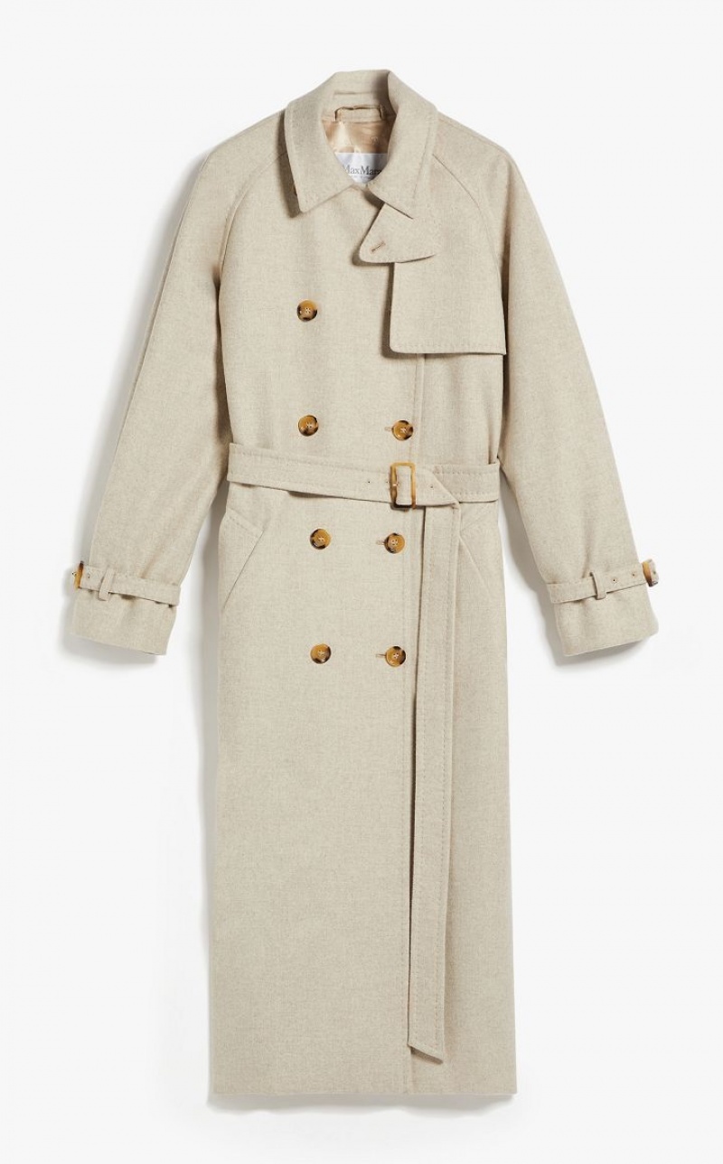 SAND MaxMara Cashmere, Alpaca And Camel Trench Coats | MMR593844