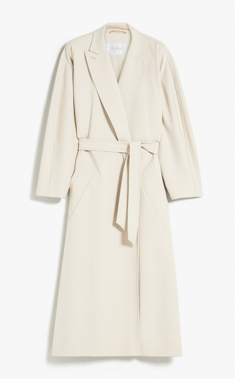 SAND MaxMara Duster In Gabardine Wool Trench | MMR593946