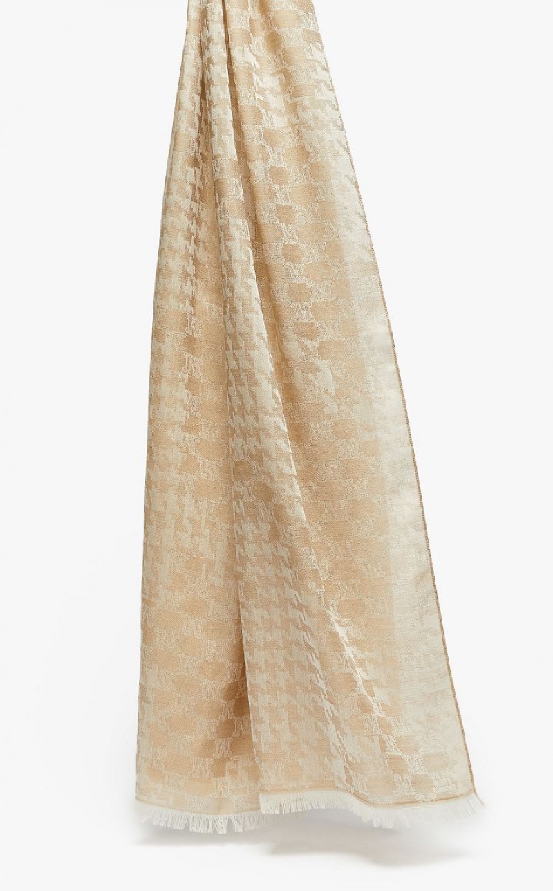 SAND MaxMara Jacquard-knit Wool And Silk Stole Scarves | MMR594262