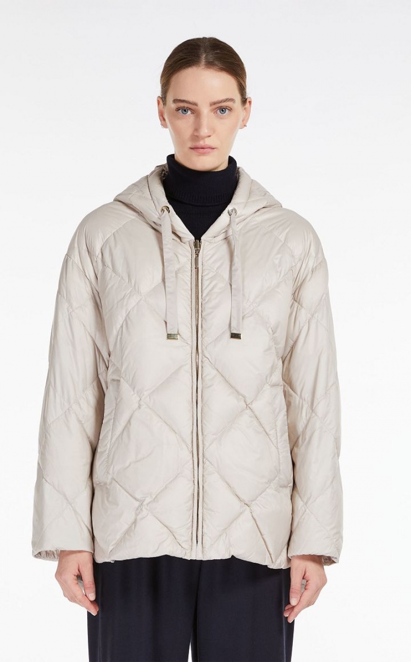 SAND MaxMara Reversible Down Jacket In Water-resistant Canvas Padded | MMR593989