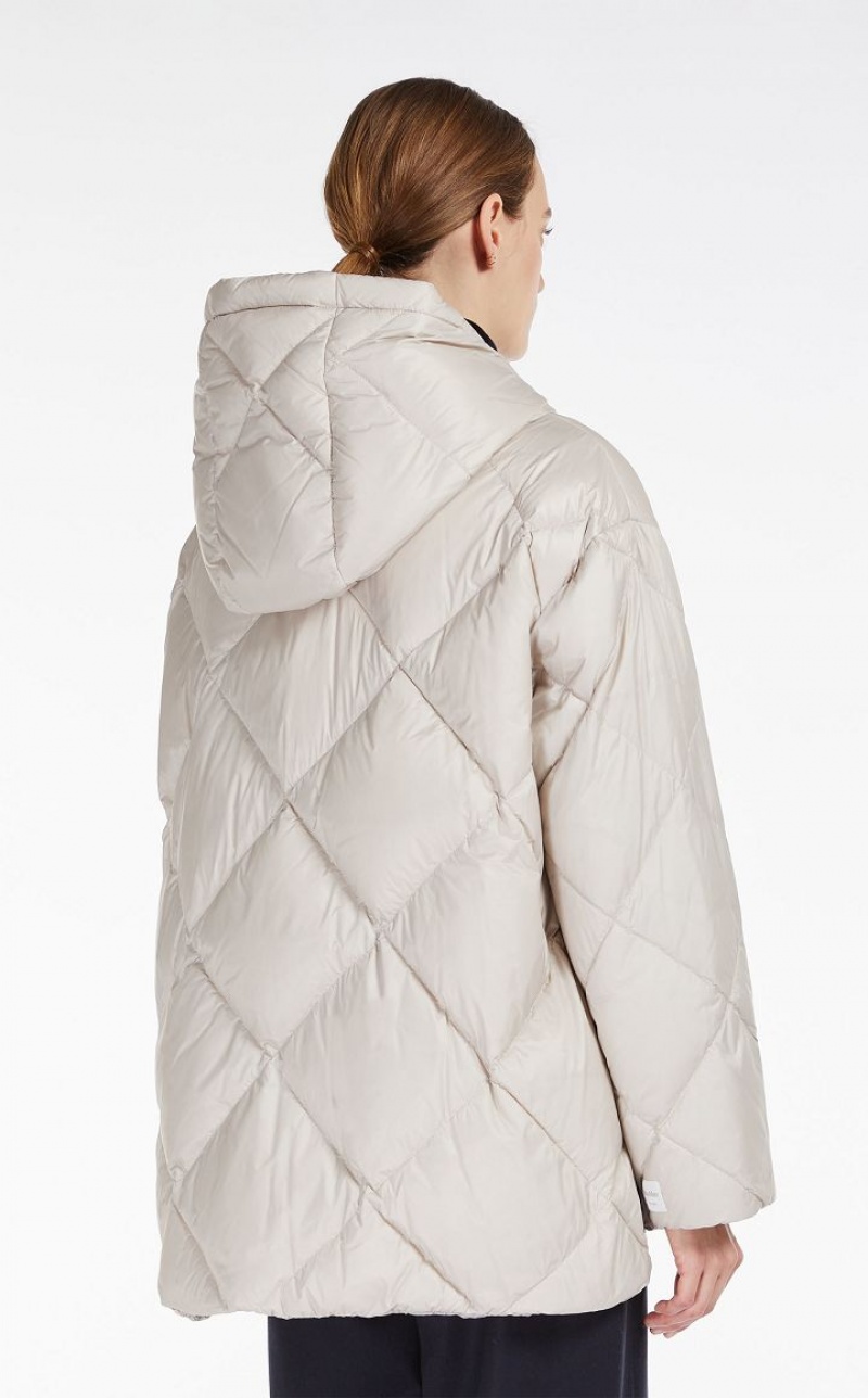 SAND MaxMara Reversible Down Jacket In Water-resistant Canvas Padded | MMR593989