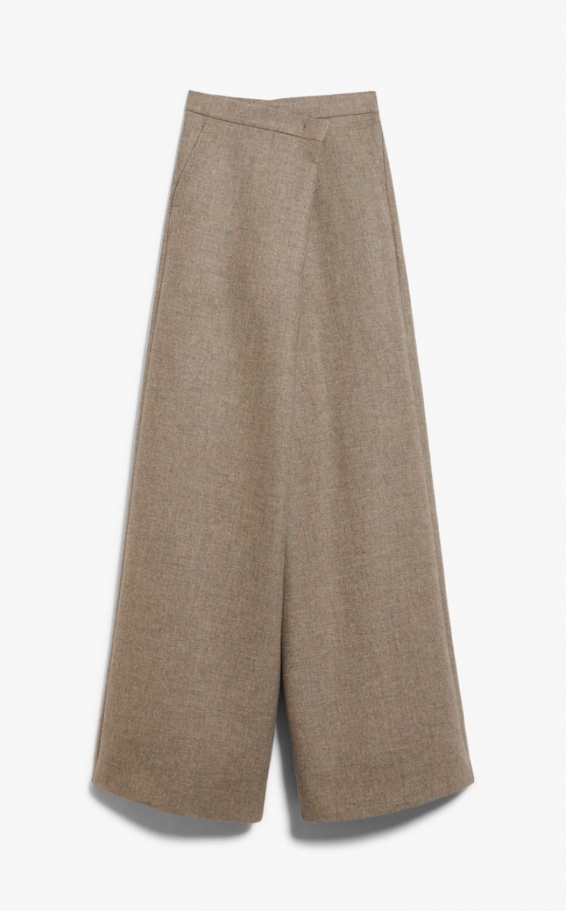 SAND MaxMara Wide, Wool And Cashmere Trousers | MMR593738