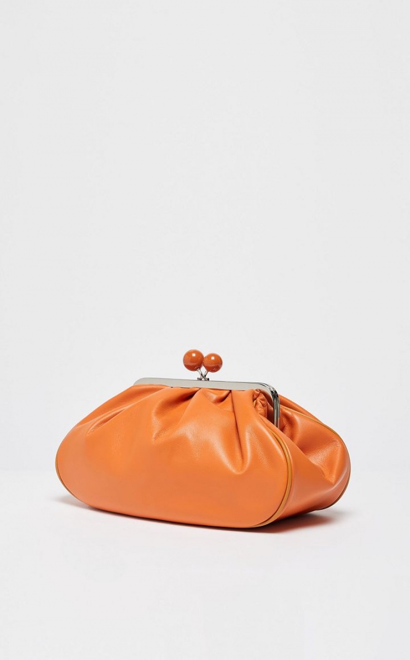 TANGERINE MaxMara Nappa Leather Pasticcino Weekend Bag | MMR594164