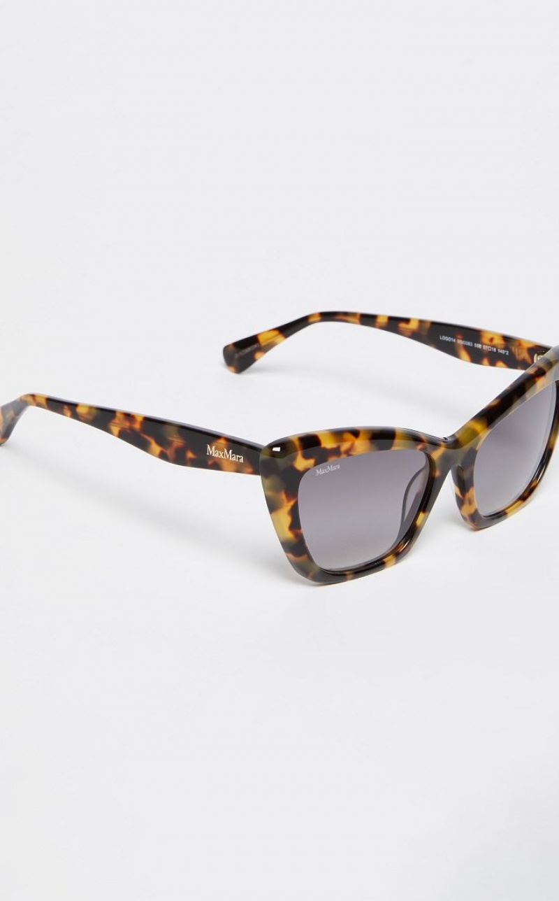 TAWNY BRONZE BROWN MaxMara Cat-eye Sunglasses | MMR594298