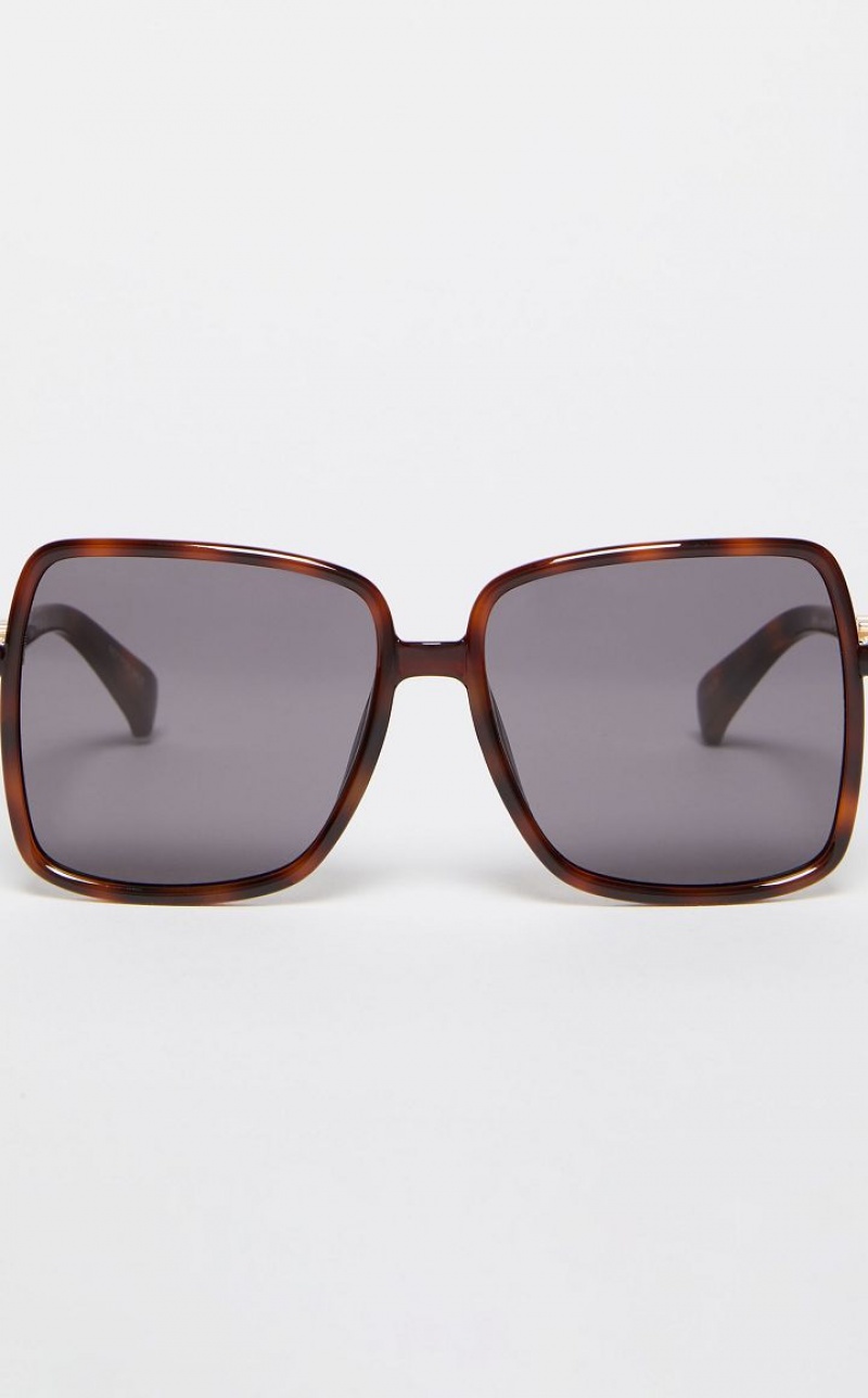 TAWNY BRONZE BROWN MaxMara Oversized Sunglasses | MMR594294