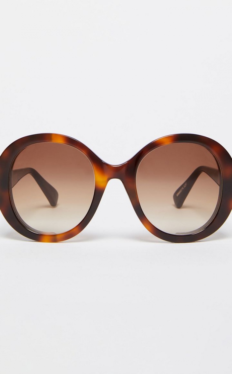 TAWNY SAND MaxMara Oversized Round Sunglasses | MMR594302