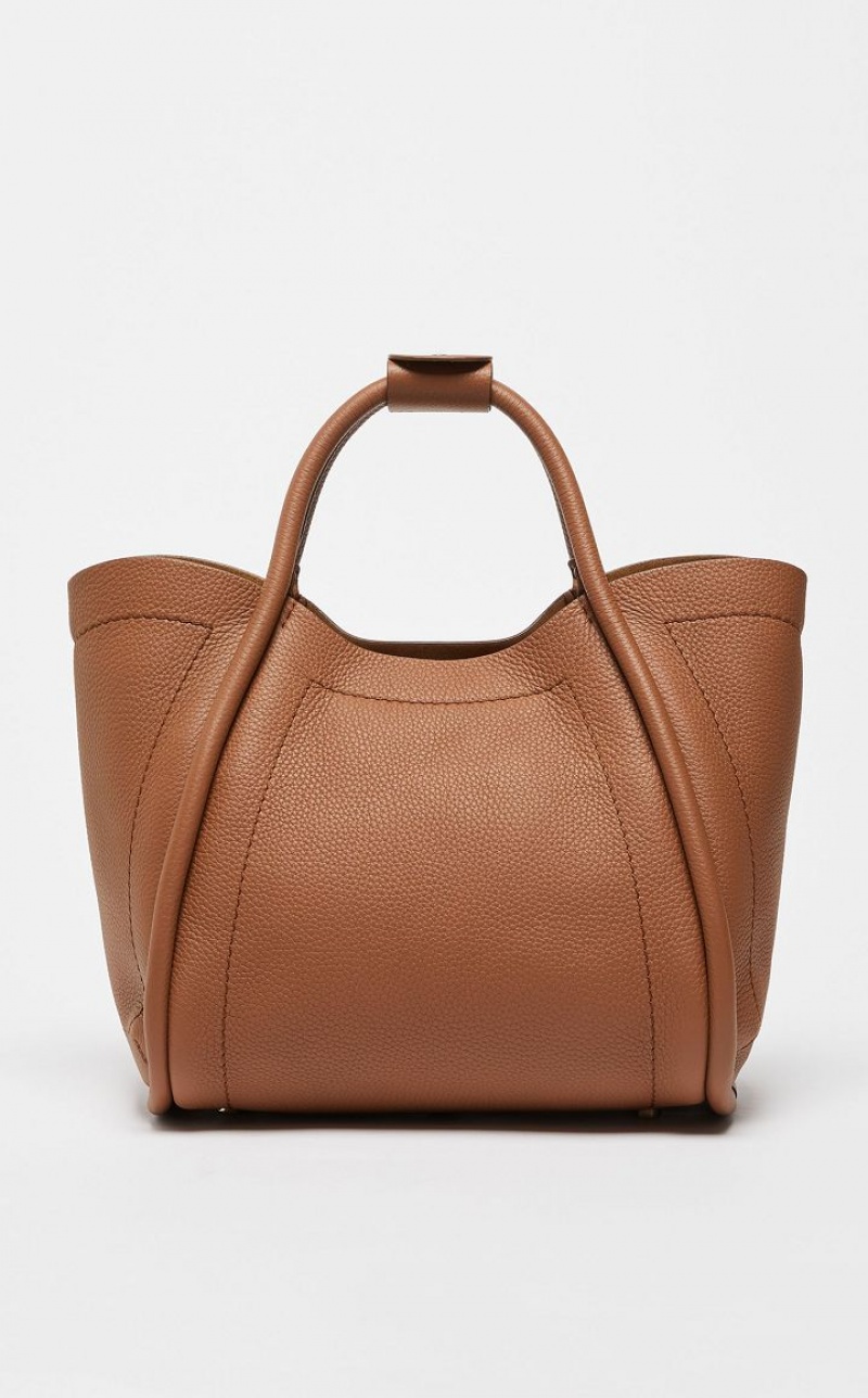 TOBACCO MaxMara Leather Marine Bag | MMR594133