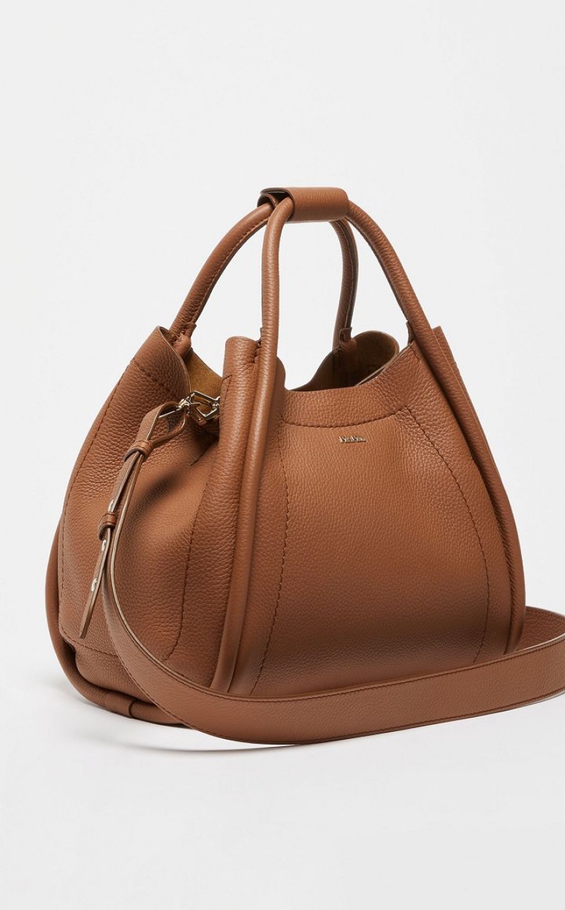 TOBACCO MaxMara Leather Marine Bag | MMR594133