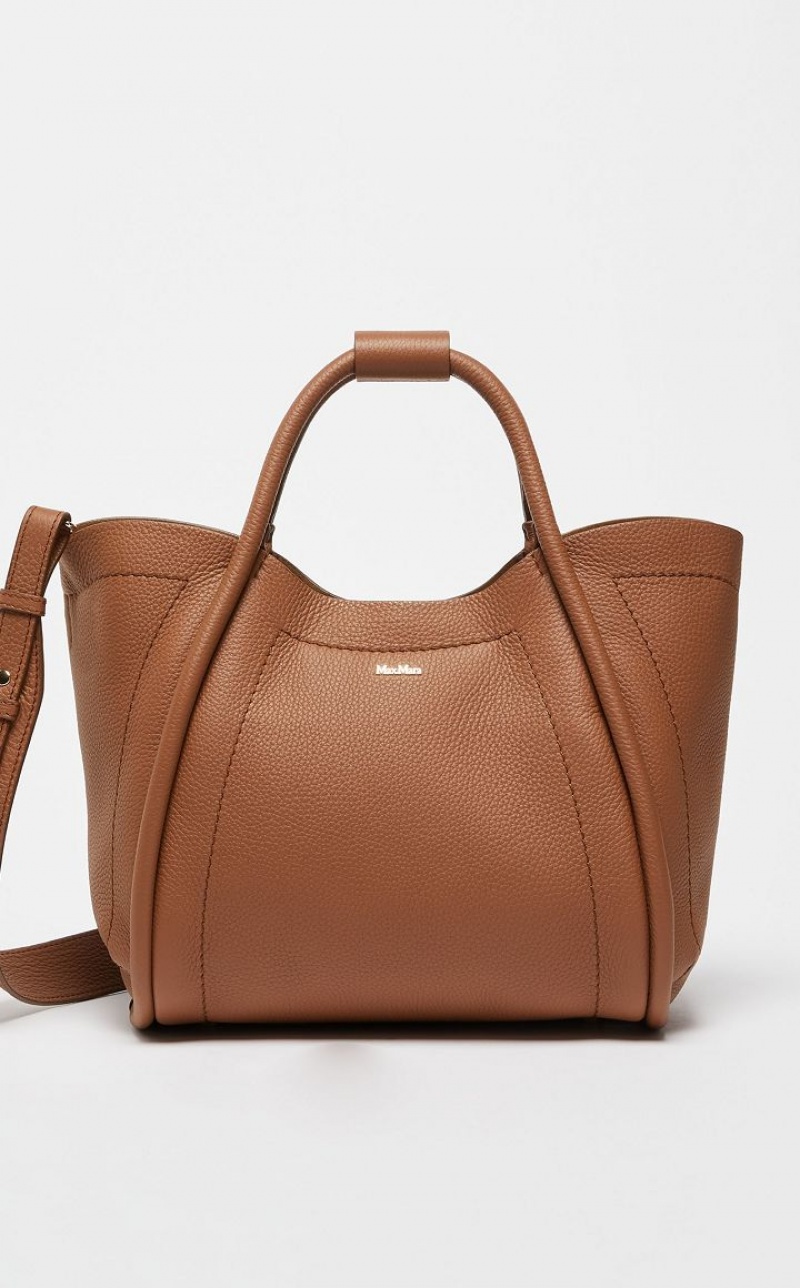 TOBACCO MaxMara Leather Marine Bag | MMR594133