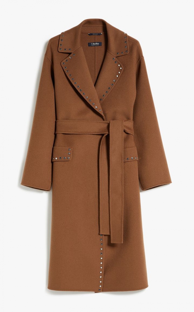 TOBACCO MaxMara Wool Robe Coats | MMR593835