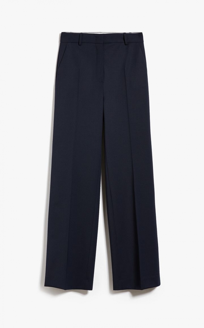 ULTRAMARINE MaxMara Wool And Technical Fabric Trousers | MMR593811