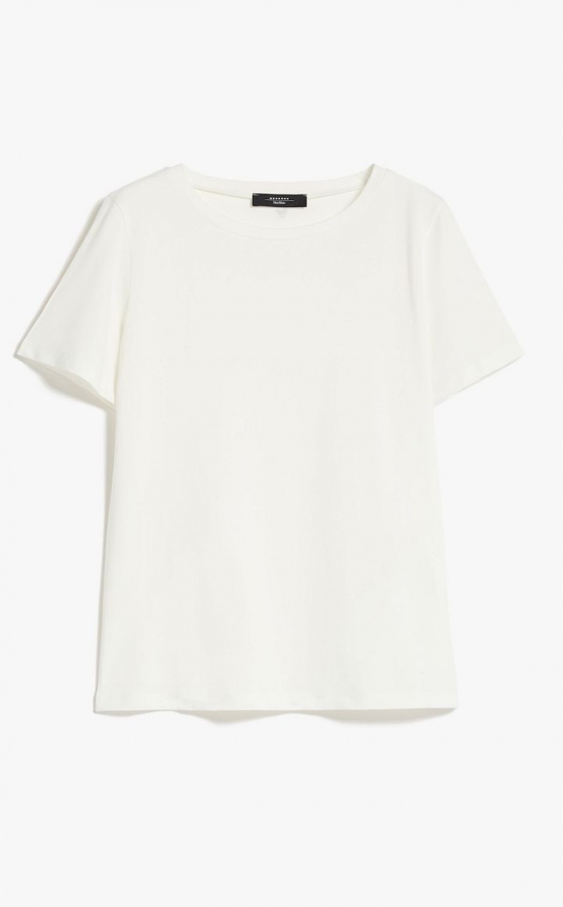 WHITE MaxMara Basic Jersey T-shirts | MMR593673