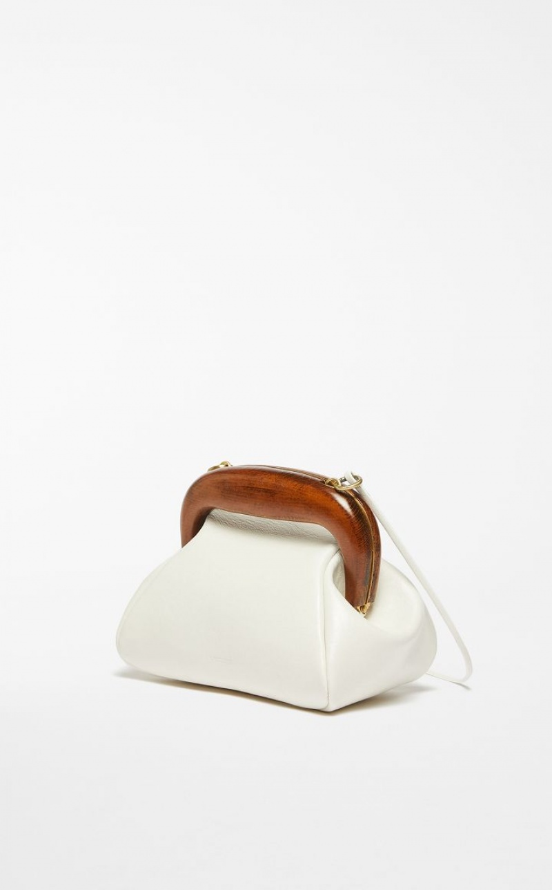 WHITE MaxMara Small Leather Bouba Sportmax Bag | MMR594181