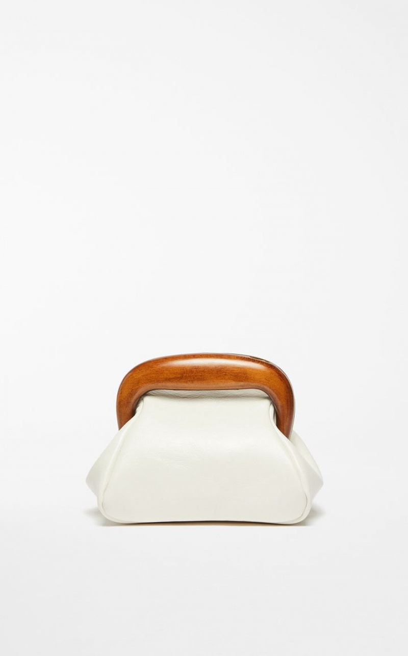 WHITE MaxMara Small Leather Bouba Sportmax Bag | MMR594181