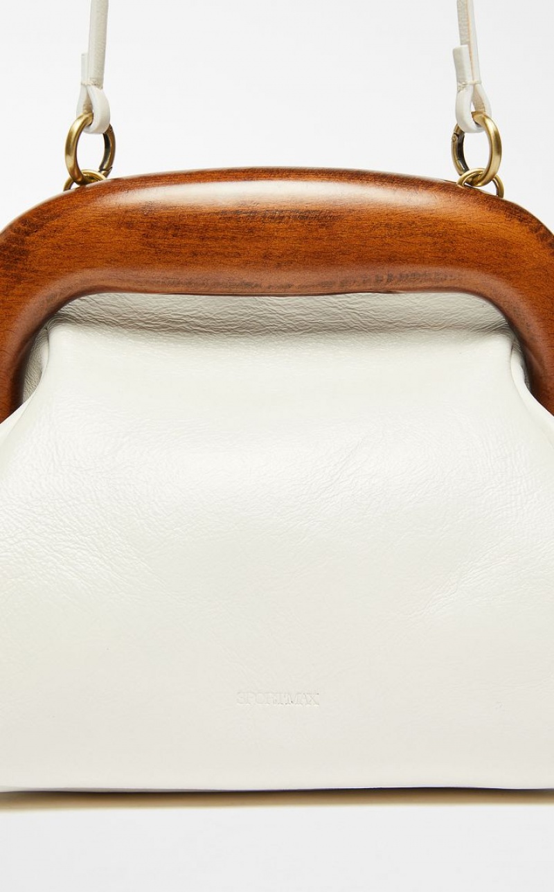 WHITE MaxMara Small Leather Bouba Sportmax Bag | MMR594181