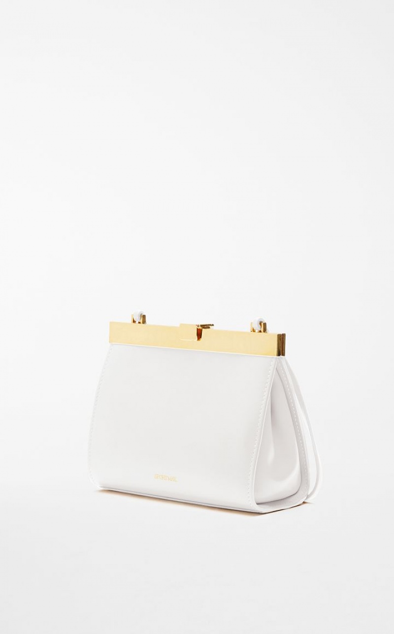 WHITE MaxMara Small Leather Lizzie Sportmax Bag | MMR594185