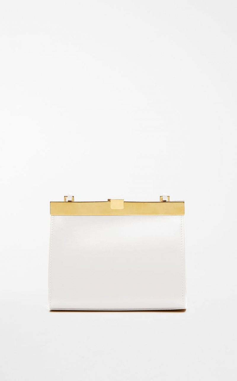 WHITE MaxMara Small Leather Lizzie Sportmax Bag | MMR594185