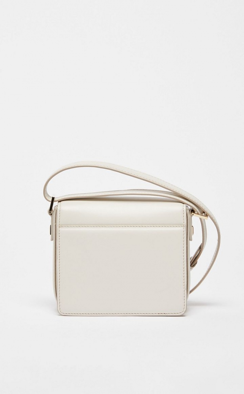 WHITE MaxMara Small Leather MM Bag | MMR594122