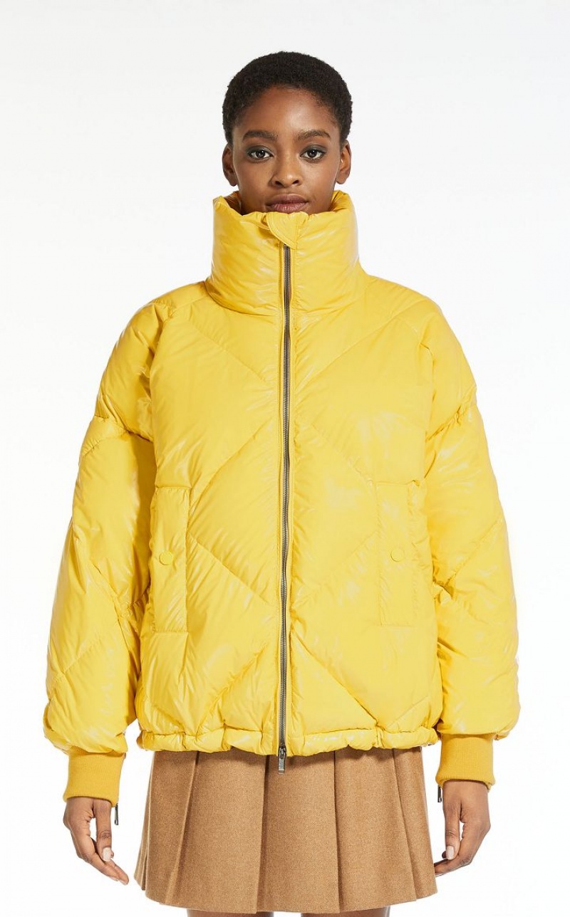 YELLOW MaxMara Water-repellent Taffeta Down Jacket Padded | MMR594012